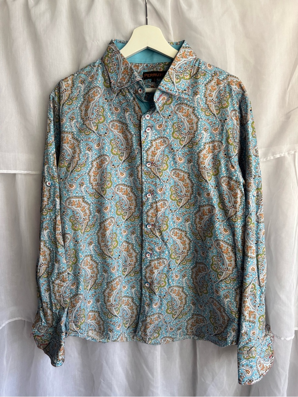 Perruzo Paisley Western Button
Down Shirt
